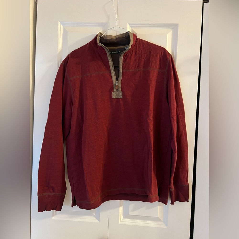 Red Quarter-Zip Pullover